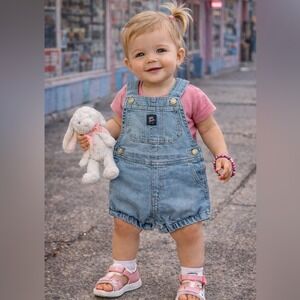 Oshkosh Bgosh Denim Jean Romper (24 months) overalls (Y2K 2000s)